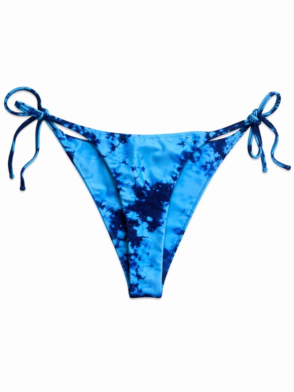 4/$20➡️  Zaful Blue Two-Tone Tie-Dye Cheeky Tie-Side Bikini Bottom – Size Medium